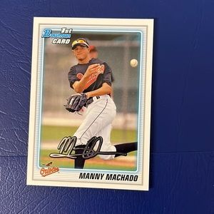 Manny Machado SIGNED rookie card